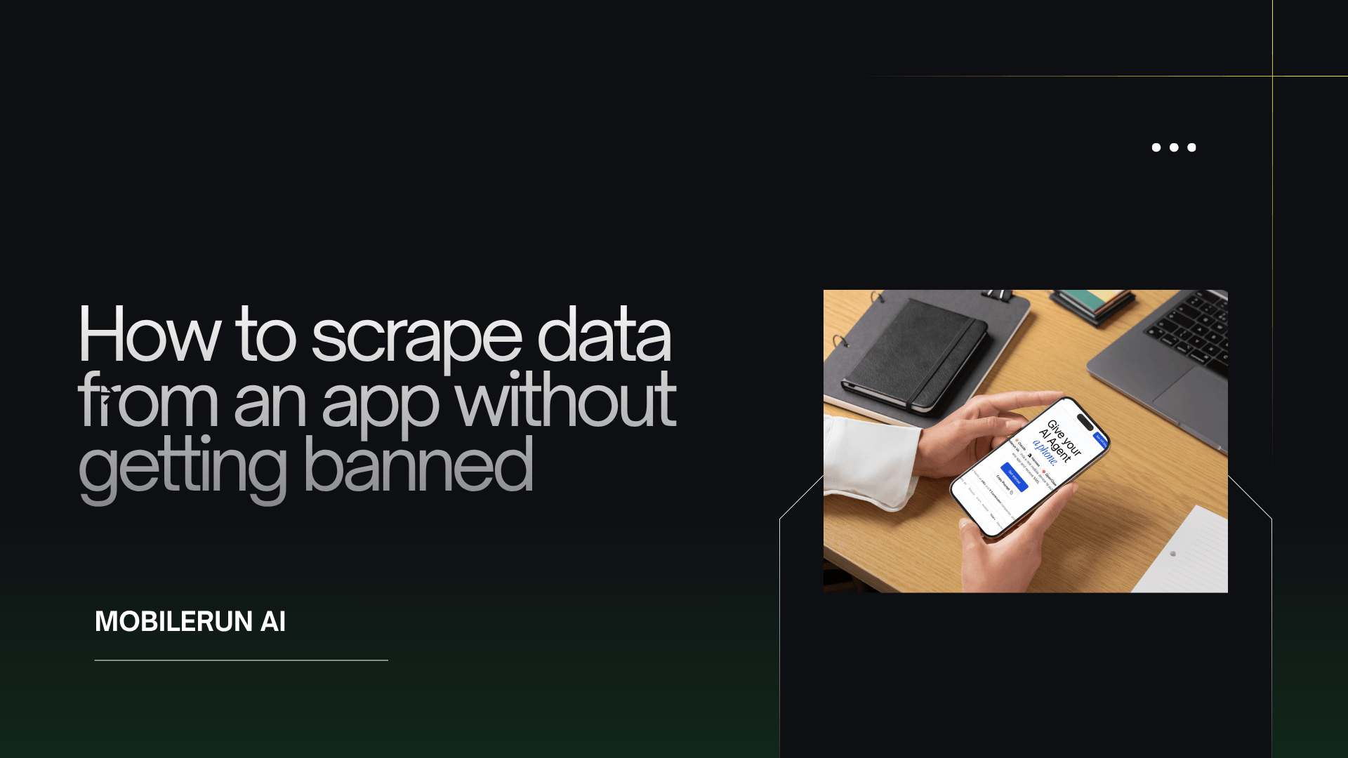 How to scrape data from an app without getting banned