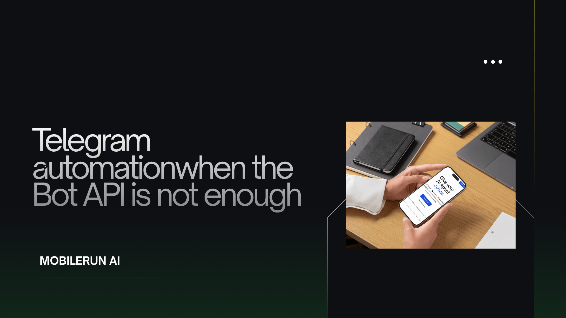 Telegram automation: when the Bot API is not enough